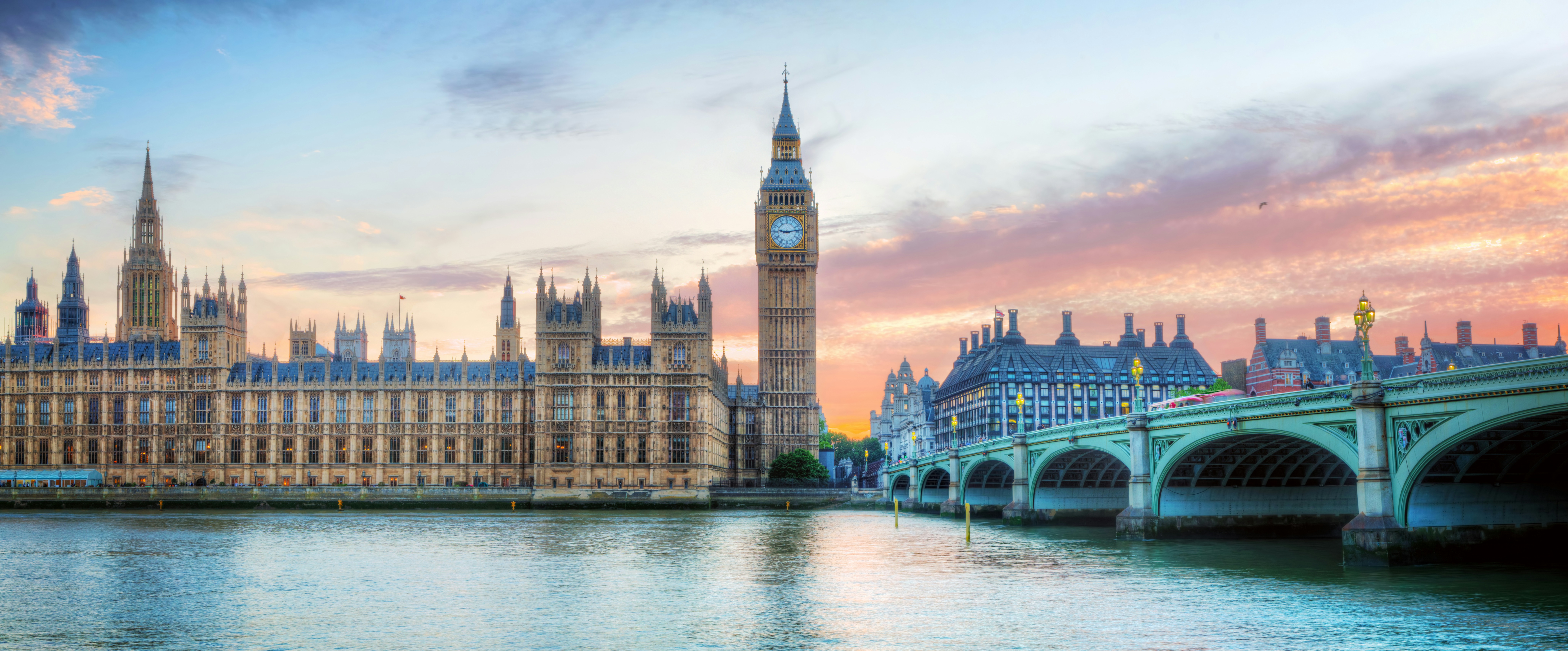 Westminster Central Government with London Bridge